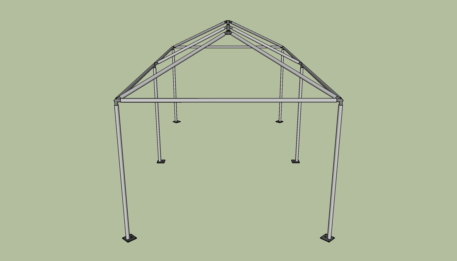 10x20 frame tent side view